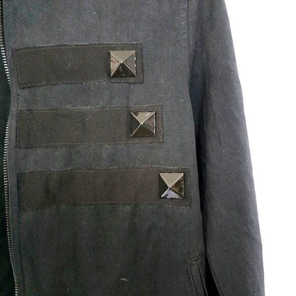 John Eshaya Jet Black Studded Jacket P/S - Picture 4 of 7